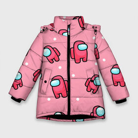 Зимняя куртка для девочек 3D с принтом Among Us - Розовый цвет в Петрозаводске, ткань верха — 100% полиэстер; подклад — 100% полиэстер, утеплитель — 100% полиэстер. | длина ниже бедра, удлиненная спинка, воротник стойка и отстегивающийся капюшон. Есть боковые карманы с листочкой на кнопках, утяжки по низу изделия и внутренний карман на молнии. 

Предусмотрены светоотражающий принт на спинке, радужный светоотражающий элемент на пуллере молнии и на резинке для утяжки. | among us | girl | pink | амонг | девочка | детский | игра | мультяшный | паттерн | розовый | узор | эмонг ас