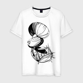 Мужская футболка хлопок с принтом Грибы в Петрозаводске, 100% хлопок | прямой крой, круглый вырез горловины, длина до линии бедер, слегка спущенное плечо. | mushroom | грибы | лес | мухомор