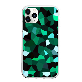 Чехол для iPhone 11 Pro Max матовый с принтом Имеральд в Петрозаводске, Силикон |  | camouflage | casual style | geometry | green | hexagon | polygonal | stripes | texture | гексагон | геометрические | геометрия | городской | изумруд | камуфляж | кристаллы | милитари | мозаика | объемный | повседневный | полигон