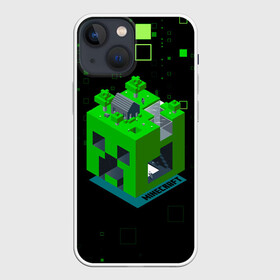 Чехол для iPhone 13 mini с принтом Minecraft в Петрозаводске,  |  | minecraft | алекс | белый | блоки | ведьма | взрывчатка | визера | волк | гаст | добывать | дракон | зеленый куб | зомби | игра | крафт | крипер | кубики | лошадка | майн | майнкрафт | манкрафт | овечка | оцелот