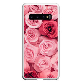Чехол для Samsung Galaxy S10 с принтом Розовые Розы в Петрозаводске, Силикон | Область печати: задняя сторона чехла, без боковых панелей | Тематика изображения на принте: pink | rose | день святого валентина | красивый | любовь | прекрасный | роза | цветок | цветы