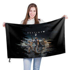 Флаг 3D с принтом Destiny 2 Beyond Light в Петрозаводске, 100% полиэстер | плотность ткани — 95 г/м2, размер — 67 х 109 см. Принт наносится с одной стороны | beyond | destiny 2 | light | игра | шутера