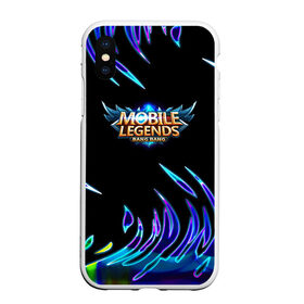 Чехол для iPhone XS Max матовый с принтом Mobile Legends Bang Bang в Петрозаводске, Силикон | Область печати: задняя сторона чехла, без боковых панелей | Тематика изображения на принте: bang bang | logo | logo game | moba | mobile legends | mobile moba | логотипы игр | моба | мобайл легенд | мобайл легендс | мобильные игры | мобильные легенды