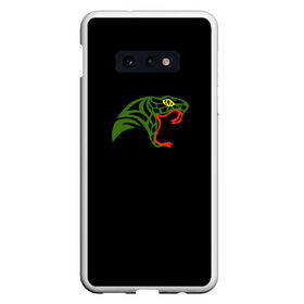 Чехол для Samsung S10E с принтом Змея в Петрозаводске, Силикон | Область печати: задняя сторона чехла, без боковых панелей | голова | животное | змея | минимализм