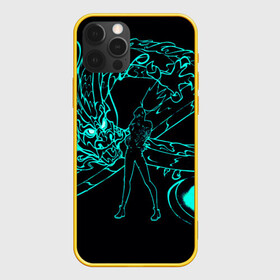Чехол для iPhone 12 Pro Max с принтом Neon Dragon в Петрозаводске, Силикон |  | Тематика изображения на принте: dragon | neon | девушка | дракон | маска | неоновый | полосы | текстуры | узоры | фигуры | черный