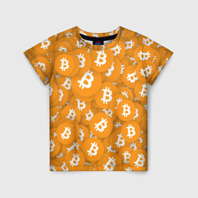 Детская футболка 3D с принтом Я БИТКОИН / I AM BITCOIN в Петрозаводске, 100% гипоаллергенный полиэфир | прямой крой, круглый вырез горловины, длина до линии бедер, чуть спущенное плечо, ткань немного тянется | bitcoin | btc | биткоин | валюта | деньги | криптовалюта