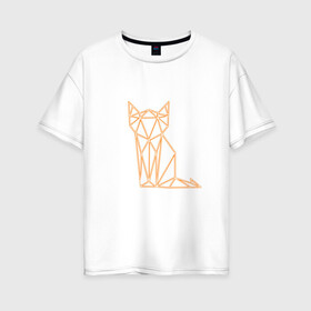 Женская футболка хлопок Oversize с принтом лис в Петрозаводске, 100% хлопок | свободный крой, круглый ворот, спущенный рукав, длина до линии бедер
 | лес | лис | лиса | лисёнок | лисица | неон | хищник