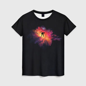 Женская футболка 3D с принтом Галактика ъуъ в Петрозаводске, 100% полиэфир ( синтетическое хлопкоподобное полотно) | прямой крой, круглый вырез горловины, длина до линии бедер | memes | злой кот | мемы | съука | ъуъ