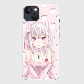 Чехол для iPhone 13 с принтом Эмилия в Петрозаводске,  |  | anime | emilia | re zero | re: zero kara hajimeru isekai seikatsu | re: жизнь с нуля в альтернативном мире | неко | ре зеро | эмилия