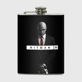 Фляга с принтом Hitman 3 в Петрозаводске, металлический корпус | емкость 0,22 л, размер 125 х 94 мм. Виниловая наклейка запечатывается полностью | hitman | hitman 3 | hitman iii | красный | надпись | хитман | хитман 3