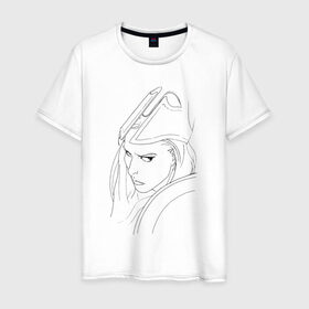 Мужская футболка хлопок с принтом Warrior woman в Петрозаводске, 100% хлопок | прямой крой, круглый вырез горловины, длина до линии бедер, слегка спущенное плечо. | fantasy | warrior | античность | воительница | доспехи | фэнтези
