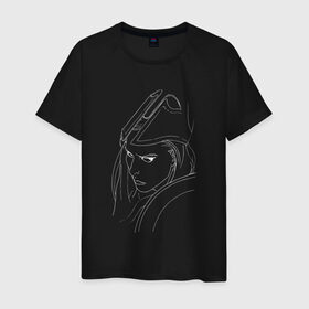 Мужская футболка хлопок с принтом Warrior woman black в Петрозаводске, 100% хлопок | прямой крой, круглый вырез горловины, длина до линии бедер, слегка спущенное плечо. | fantasy | warrior | античность | воительница | доспехи | фэнтези