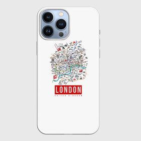 Чехол для iPhone 13 Pro Max с принтом Лондон в Петрозаводске,  |  | london | англия | биг бен | великобритания | достопримечательности | карта | лондон | путешествия | я люблю лондон