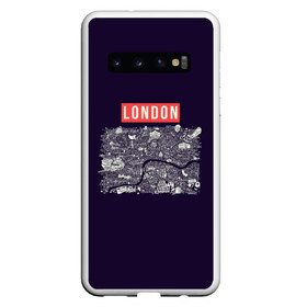 Чехол для Samsung Galaxy S10 с принтом LONDON в Петрозаводске, Силикон | Область печати: задняя сторона чехла, без боковых панелей | Тематика изображения на принте: london | англия | биг бен | великобритания | достопримечательности | карта | литературная карта | лондон | путешествия | твист | чарли чаплин | шерлок холмс | я люблю лондон