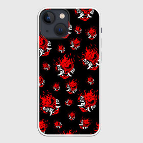 Чехол для iPhone 13 mini с принтом SAMURAI 2077 PATTERN в Петрозаводске,  |  | 2019 | cd project red | cyberpunk 2077 | cyberpunk fashion | hacker | keanu reeves | maelstrom | militech | night city | quadra | samurai | samurai cyberpunk 2077 | sci fi | trauma team | v | ви | киану ривз | киберпанк 2077 | логотип | роб