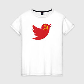 Женская футболка хлопок с принтом Team Trump в Петрозаводске, 100% хлопок | прямой крой, круглый вырез горловины, длина до линии бедер, слегка спущенное плечо | donald j. trump | team trump | trump | twitter | сша | твиттер | трамп