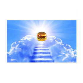 Бумага для упаковки 3D с принтом Райский бургер в Петрозаводске, пластик и полированная сталь | круглая форма, металлическое крепление в виде кольца | food | hamburger | hot dog | ангел | блики | булка | булочка | бургер | бутерброд | вкусняшки | гамбургер | еда | котлета | лестница | лучи | небесный | небо | обжора | облака | пейзаж | природа | рай | сендвич