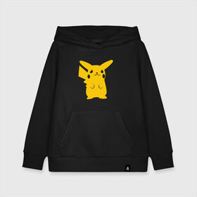 Детская толстовка хлопок с принтом PIKACHU в Петрозаводске, 100% хлопок | Круглый горловой вырез, эластичные манжеты, пояс, капюшен | anime | manga | pika pika | pikachu | pokemon | аниме | желтый | мультфильм | пика пика | пикачу | покемоны | япония