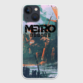 Чехол для iPhone 13 mini с принтом Metro Exodus в Петрозаводске,  |  | 2033 | exodus | metro | metro 2033 | metro exodus | stalker | апокалипсис | диггер | дигеры | метро | разрушка | эпидемия