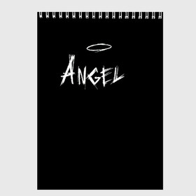Скетчбук с принтом ANGEL в Петрозаводске, 100% бумага
 | 48 листов, плотность листов — 100 г/м2, плотность картонной обложки — 250 г/м2. Листы скреплены сверху удобной пружинной спиралью | Тематика изображения на принте: angel | angelos | archangel | graffiti | inscription | messenger | saint | ангел | ангелок | ангелос | ангелочек | архангел | вестник | графити | надпись | посланник | святой