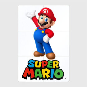 Магнитный плакат 2Х3 с принтом Super Mario в Петрозаводске, Полимерный материал с магнитным слоем | 6 деталей размером 9*9 см | видеоигра | игра | марио | персонаж
