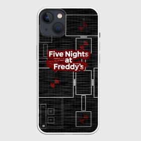 Чехол для iPhone 13 с принтом Five Nights At Freddy в Петрозаводске,  |  | 5 ночей с фредди | five nights at freddys | fnaf | игра | игрок | книга | логотип | пиццерия | подарок | страшилка | схема | фнаф | фредди