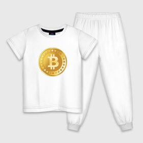 Детская пижама хлопок с принтом bitcoin в Петрозаводске, 100% хлопок |  брюки и футболка прямого кроя, без карманов, на брюках мягкая резинка на поясе и по низу штанин
 | bitcoin | btc | биткоин | валюта | деньги | криптовалюта