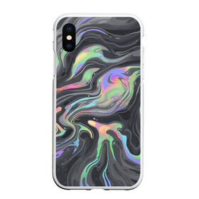 Чехол для iPhone XS Max матовый с принтом color pattern в Петрозаводске, Силикон | Область печати: задняя сторона чехла, без боковых панелей | Тематика изображения на принте: chromatic | colors | divorces | multicolored | paint | pattern | потеки краски | разводы | цветной паттерн