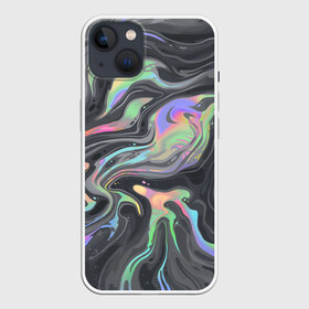 Чехол для iPhone 13 с принтом color pattern в Петрозаводске,  |  | chromatic | colors | divorces | multicolored | paint | pattern | потеки краски | разводы | цветной паттерн