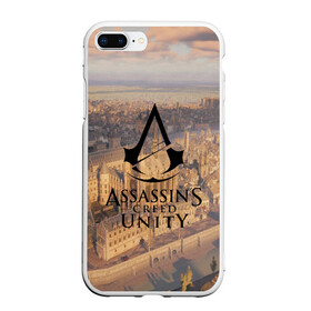 Чехол для iPhone 7Plus/8 Plus матовый с принтом Assassin’s Creed Unity в Петрозаводске, Силикон | Область печати: задняя сторона чехла, без боковых панелей | black flag | brotherhood | chronicles | creed | game | origins | revelations | rogue | syndicate | unity | valhalla | альтаир | ассасин | игры | кинжал | пираты