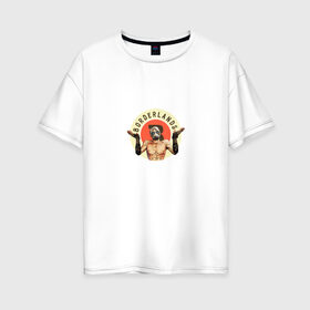 Женская футболка хлопок Oversize с принтом Borderlands 3 Psycho в Петрозаводске, 100% хлопок | свободный крой, круглый ворот, спущенный рукав, длина до линии бедер
 | borderlands 3 | бордерлендс 3 | герой | игра | персонаж | псих