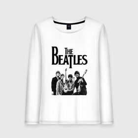 Женский лонгслив хлопок с принтом The Beatles в Петрозаводске, 100% хлопок |  | beatles | john lennon | music | paul mccartney | rock | the beatles | yellow submarine | yesterday | битлз | битлс | битлы | джон леннон | леннон | маккартни | музыка | пол маккартни | рок