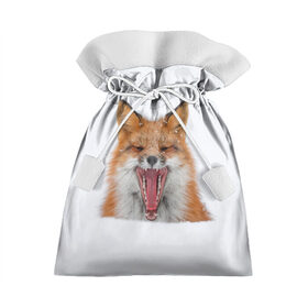 Подарочный 3D мешок с принтом Снежная лиса в Петрозаводске, 100% полиэстер | Размер: 29*39 см | fox | foxy | животное | звери | лиса | лисенок | лисичка | милая | рыжая | фокс