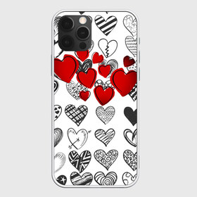 Чехол для iPhone 12 Pro Max с принтом Сердца в Петрозаводске, Силикон |  | Тематика изображения на принте: 14 февраля | hearts background | валентинов день | влюбленным | девушке | день святого валентина | жене | кардиологу | любимой | любимому | люблю | любовь | мужу | парню | сердца графика | сердца фон