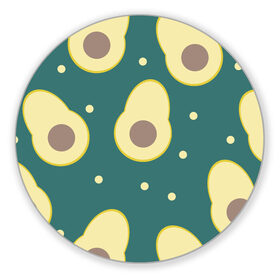 Коврик для мышки круглый с принтом Авокадо в Петрозаводске, резина и полиэстер | круглая форма, изображение наносится на всю лицевую часть | авокадо | диета | еда | завтрак | здоровое питание | зеленый | зож | перекус | узор