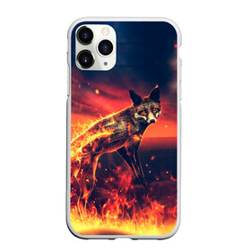 Чехол для iPhone 11 Pro Max матовый с принтом Огненная лиса в Петрозаводске, Силикон |  | Тематика изображения на принте: fox | foxy | животное | звери | лиса | лисенок | лисичка | милая | рыжая | фокс
