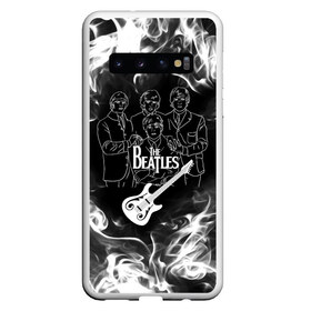 Чехол для Samsung Galaxy S10 с принтом The Beatles в Петрозаводске, Силикон | Область печати: задняя сторона чехла, без боковых панелей | beatles | music | retro | rock | битлз | гитара | джон леннон | джордж харрисон | дым | логотипы групп | музыка | песни | пол маккартини | ретро | ринго старр | рок группа | рокерские | старый рок | черно белый