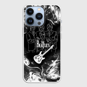 Чехол для iPhone 13 Pro с принтом The Beatles в Петрозаводске,  |  | Тематика изображения на принте: beatles | music | retro | rock | битлз | гитара | джон леннон | джордж харрисон | дым | логотипы групп | музыка | песни | пол маккартини | ретро | ринго старр | рок группа | рокерские | старый рок | черно белый