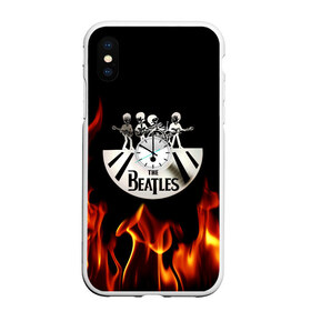 Чехол для iPhone XS Max матовый с принтом The Beatles в Петрозаводске, Силикон | Область печати: задняя сторона чехла, без боковых панелей | Тематика изображения на принте: fire | the beatles | the beatles lettering | the beatles print | world day of the beatles | всемирный день the beatles | группа the beatles | музыкальная группа the beatles | надпись the beatles | огонь | принт the beatles