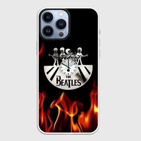 Чехол для iPhone 13 Pro Max с принтом The Beatles в Петрозаводске,  |  | Тематика изображения на принте: fire | the beatles | the beatles lettering | the beatles print | world day of the beatles | всемирный день the beatles | группа the beatles | музыкальная группа the beatles | надпись the beatles | огонь | принт the beatles