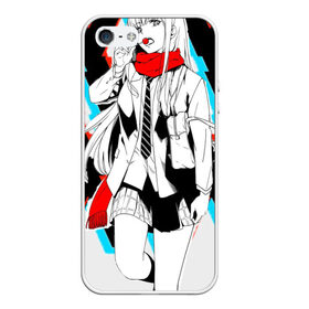 Чехол для iPhone 5/5S матовый с принтом Darling in the Franxx в Петрозаводске, Силикон | Область печати: задняя сторона чехла, без боковых панелей | 002 | 02 | darling in the franxx | zero two | zero two and hiro | любимый во франксе | милый во франксе | ноль два | франкс | хиро