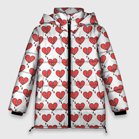 Женская зимняя куртка 3D с принтом Разбитое Сердце в Петрозаводске, верх — 100% полиэстер; подкладка — 100% полиэстер; утеплитель — 100% полиэстер | длина ниже бедра, силуэт Оверсайз. Есть воротник-стойка, отстегивающийся капюшон и ветрозащитная планка. 

Боковые карманы с листочкой на кнопках и внутренний карман на молнии | 14 февраля | love | valentines day | амур | валентинка | вторая половинка | день всех влюбленных | купидон | любовь | отношения | подарок любви | поцелуй | праздник любви | романтика | свидание | сердечки