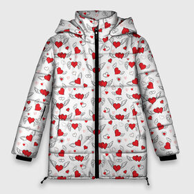 Женская зимняя куртка 3D с принтом На Крыльях Любви в Петрозаводске, верх — 100% полиэстер; подкладка — 100% полиэстер; утеплитель — 100% полиэстер | длина ниже бедра, силуэт Оверсайз. Есть воротник-стойка, отстегивающийся капюшон и ветрозащитная планка. 

Боковые карманы с листочкой на кнопках и внутренний карман на молнии | 14 февраля | love | valentines day | амур | валентинка | вторая половинка | день всех влюбленных | купидон | любовь | отношения | подарок любви | поцелуй | праздник любви | романтика | свидание | сердечки