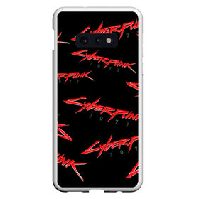 Чехол для Samsung S10E с принтом Cyberpunk 2077 red в Петрозаводске, Силикон | Область печати: задняя сторона чехла, без боковых панелей | Тематика изображения на принте: 2077 | cyber punk 2077 | cyberpunk | cyberpunk2077art | red | samurai | киберпанк | красный 2077