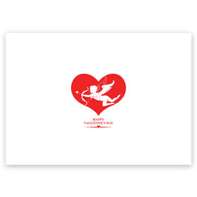 Поздравительная открытка с принтом Happy Valentines Day в Петрозаводске, 100% бумага | плотность бумаги 280 г/м2, матовая, на обратной стороне линовка и место для марки
 | 14 февраля | love | valentines day | амур | валентинка | вторая половинка | день всех влюбленных | купидон | любовь | отношения | подарок любви | поцелуй | праздник любви | романтика | свидание | сердечки