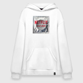 Худи SuperOversize хлопок с принтом Netflix and chill в Петрозаводске, 70% хлопок, 30% полиэстер, мягкий начес внутри | карман-кенгуру, эластичная резинка на манжетах и по нижней кромке, двухслойный капюшон
 | любовь | туфли