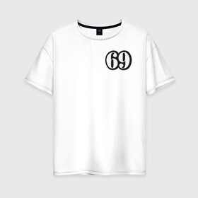 Женская футболка хлопок Oversize с принтом поза 69 в Петрозаводске, 100% хлопок | свободный крой, круглый ворот, спущенный рукав, длина до линии бедер
 | любовь
