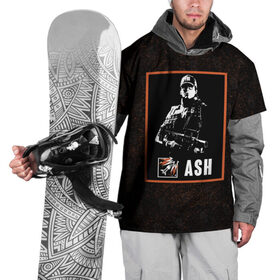 Накидка на куртку 3D с принтом Ash в Петрозаводске, 100% полиэстер |  | Тематика изображения на принте: ash | r6s | rainbow six siege | оперативник | персонаж | эш