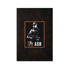 Обложка для паспорта матовая кожа с принтом Ash в Петрозаводске, натуральная матовая кожа | размер 19,3 х 13,7 см; прозрачные пластиковые крепления | ash | r6s | rainbow six siege | оперативник | персонаж | эш