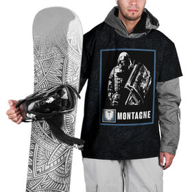 Накидка на куртку 3D с принтом Montagne в Петрозаводске, 100% полиэстер |  | montagne | r6s | rainbow six siege | монтажник | монтанье | оперативник | персонаж